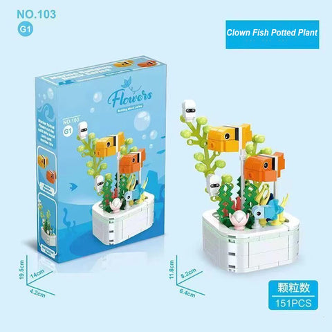 Shark Clown Fish Crab Lantern Fish Bonsai