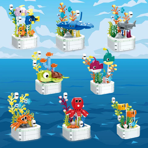 Shark Clown Fish Crab Lantern Fish Bonsai