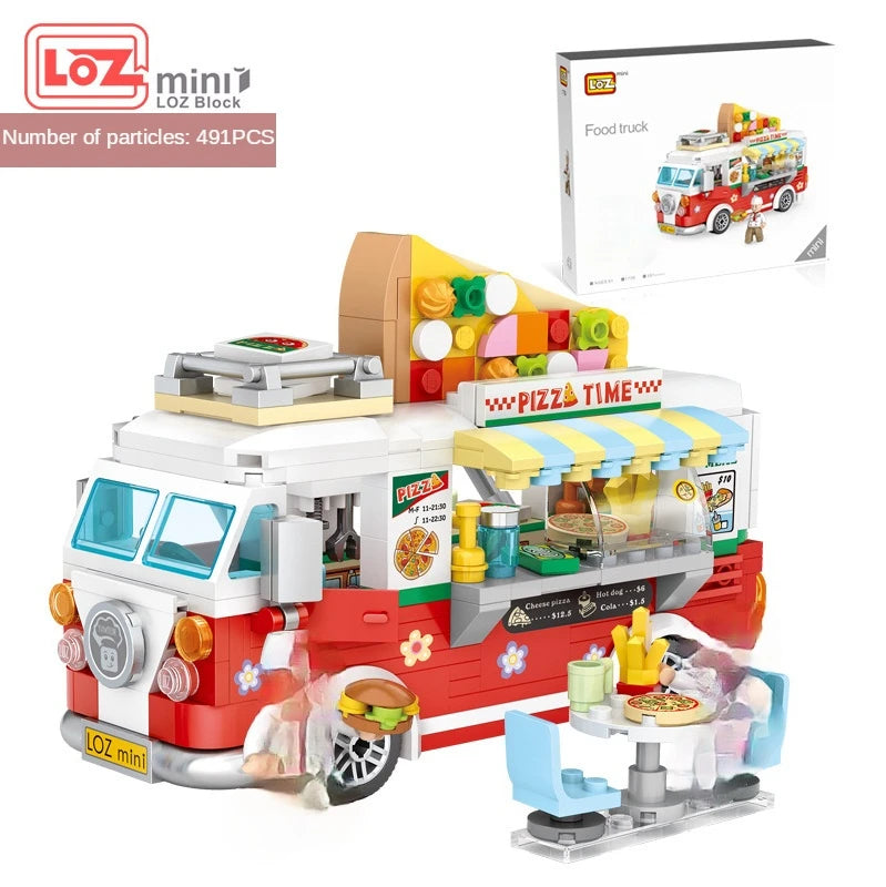 Pizza Bus Car - Blocks Boy