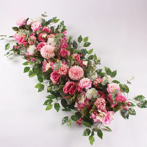 DIY Wedding Flower Wall Decoration Arrangement Supplies Silk Peonies Rose Artificial Floral Row Decor Wed Arch Backdrop