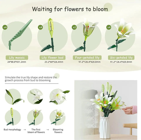 Lilies Artificial Flowers Botanical Collection