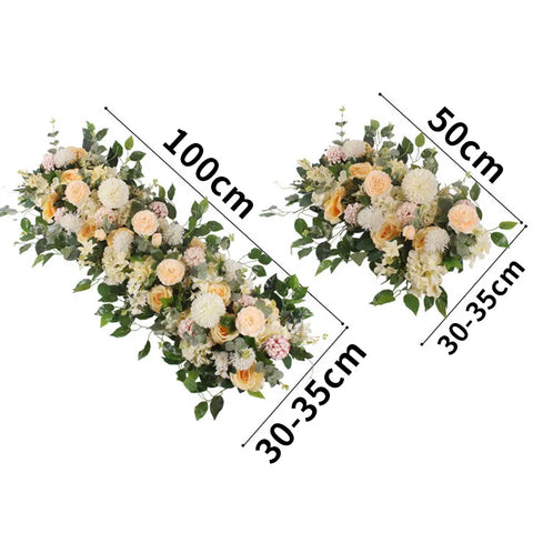 DIY Wedding Flower Wall Decoration Arrangement Supplies Silk Peonies Rose Artificial Floral Row Decor Wed Arch Backdrop