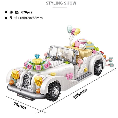 MINI bloquesde ladrillo Wedding Car - Blocks Boy