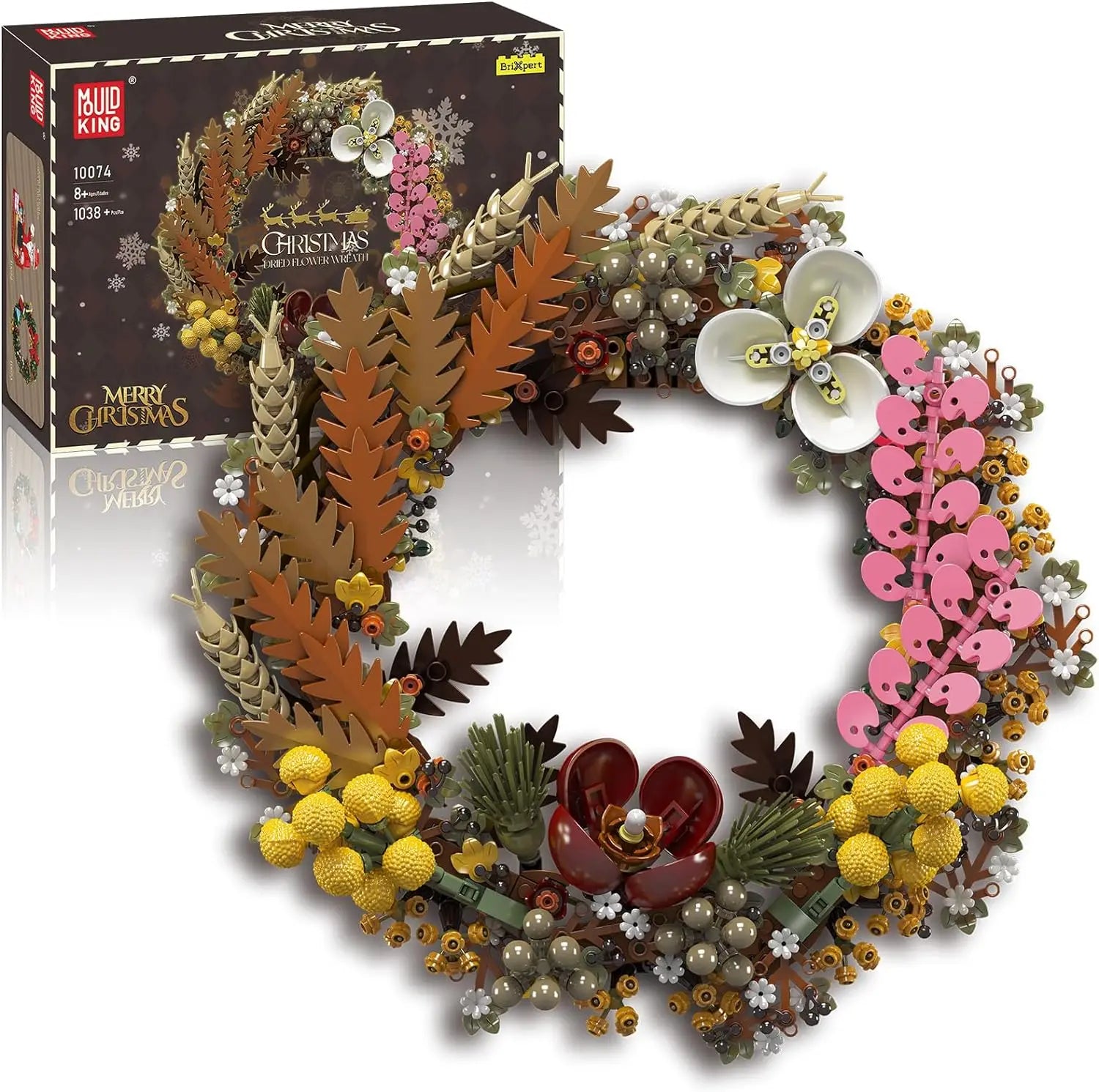 New Dried Flower Style Christmas Wreath - Blocks Boy