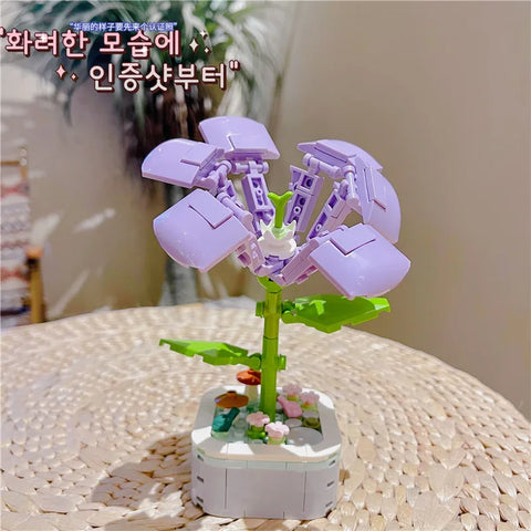 Potted building block flower City Creative Succulents Desktop Decoration Ornaments Building Blocks Bricks Toys Girl Gifts XMAS