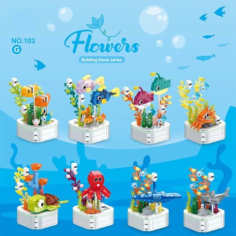 Shark Clown Fish Crab Lantern Fish Bonsai