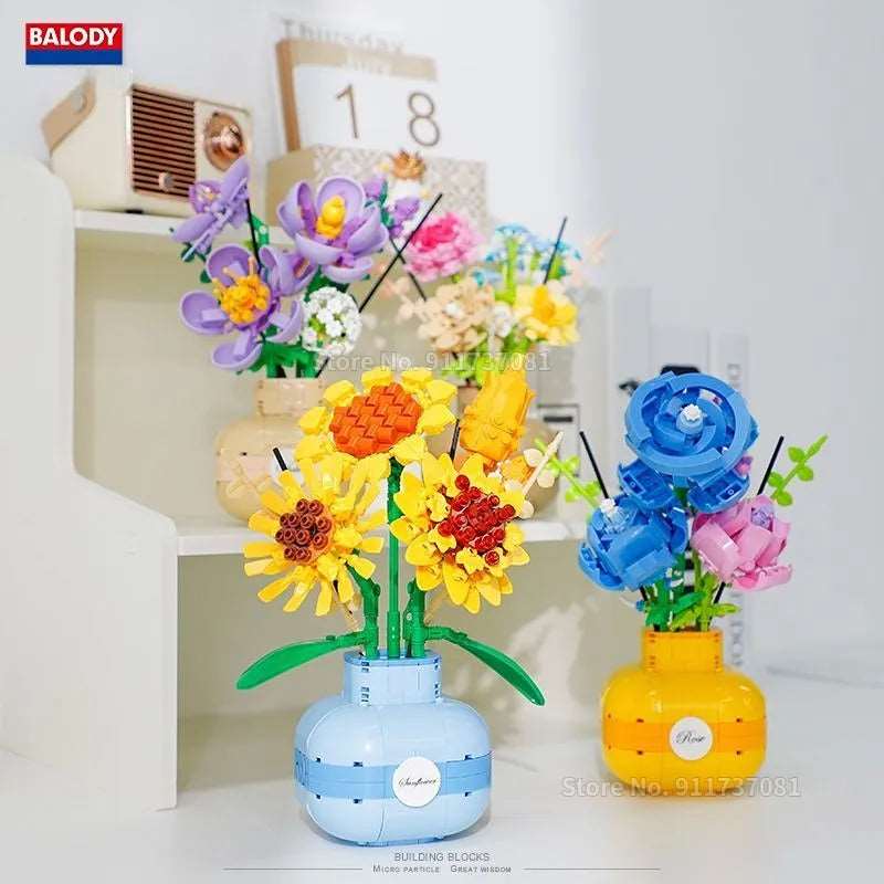 Flower Bouquet with Vase