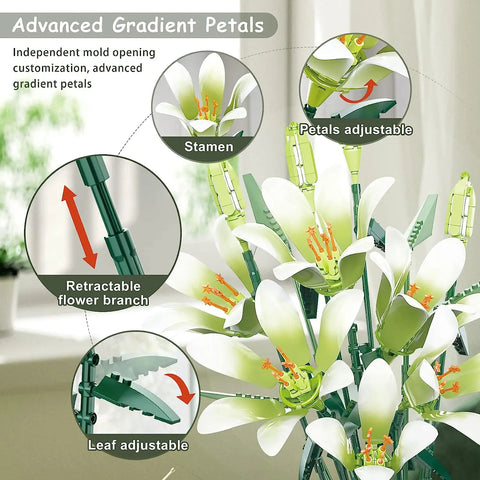 Lilies Artificial Flowers Botanical Collection